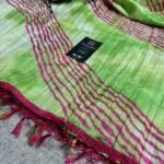 Light green dupatta with tassels