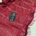 Nazmin Sequence Zari Work maroon dupatta