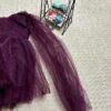 Beautiful Purple Baby Dress in Soft Net Fabric Showing hands