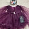 Beautiful Purple Baby Dress in Soft Net Fabric Top view