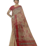 Fancy Digital Print Sandy Brown Tissue Saree