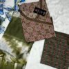 Jaipuri olive cotton printed design and duppata with siko+cotton and bottom