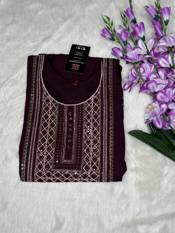 Image 2024-07-31 at 18.50.29 Rayon Kurti with Beads and Sequin Thread Work