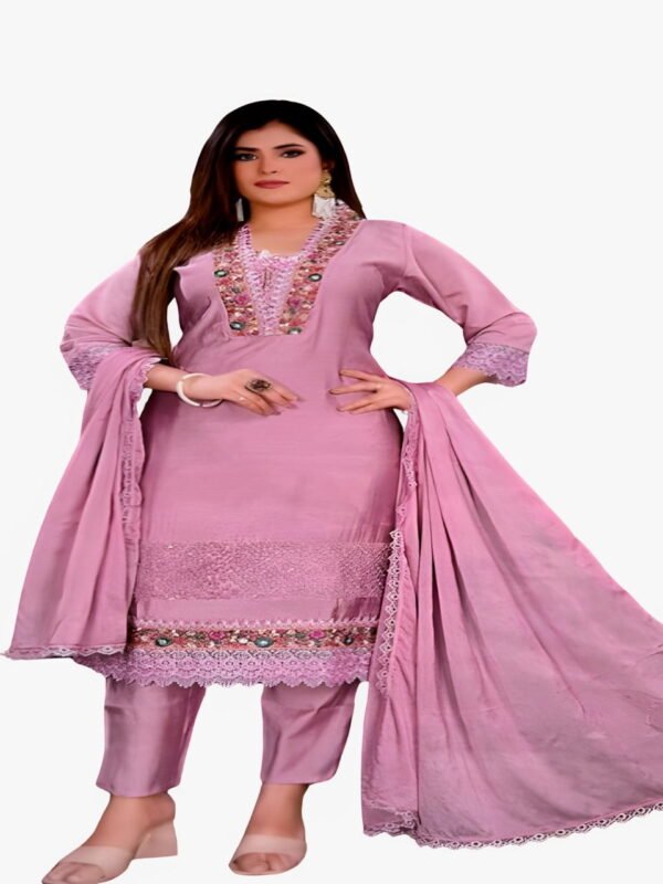 Image 2024-08-17 at 20.42.09 (1) oman Silk pink Kurti Premium Quality Embroidered Kurta