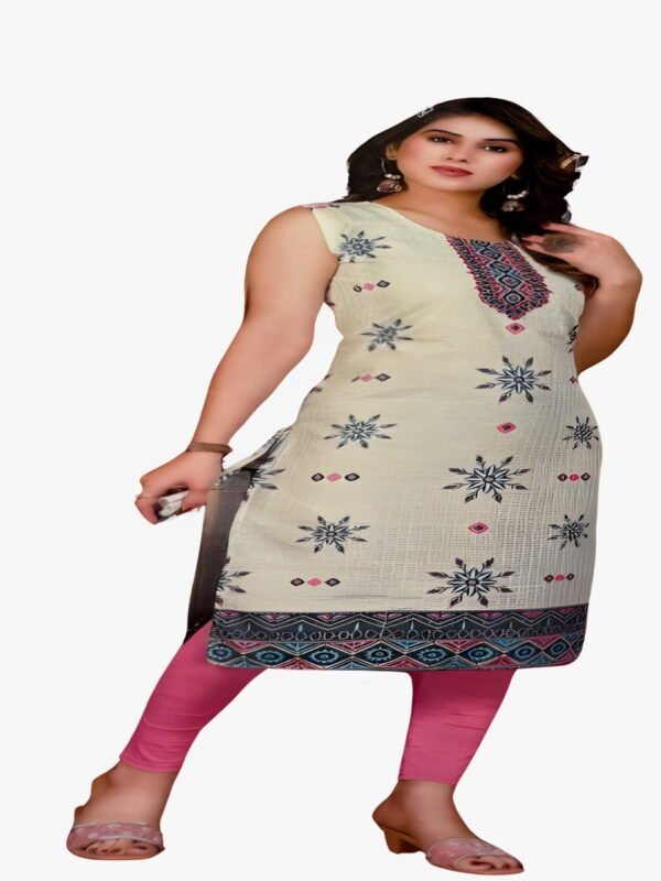 Image 2024-08-17 at 20.42.09 (2) Cotton Kurti with Digital Print, Sequin, and Mirror Work