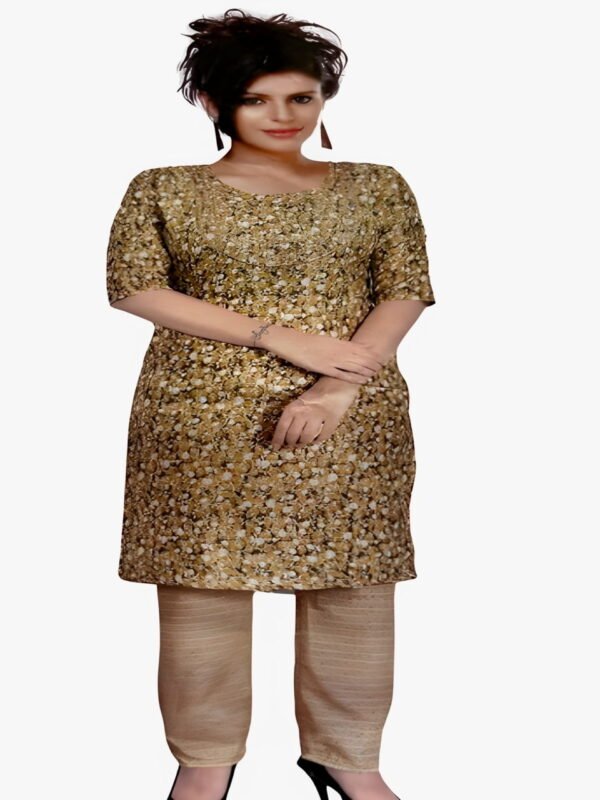 Image 2024-08-17 at 20.42.09 (3) Cotton Kurti with Foil Print & Embroidered Sequence Work -yellow kurti