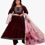 Rayon Kurti with Beads and Sequin Thread Work