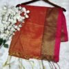 Khadi Tissue Orange Saree