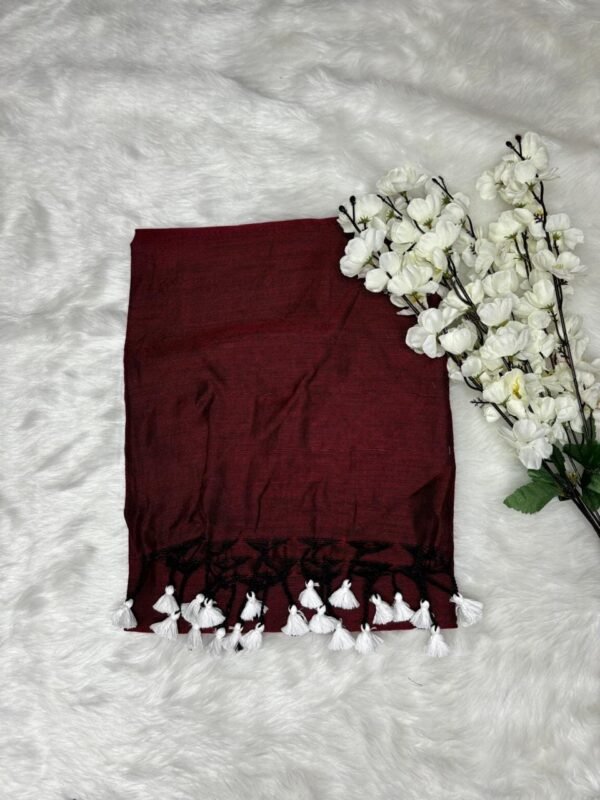 Image 2024-11-19 at 16.48.30 (2) Khadi maroon Saree