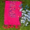 Khadi Saree – Embroidered Elegance pink saree