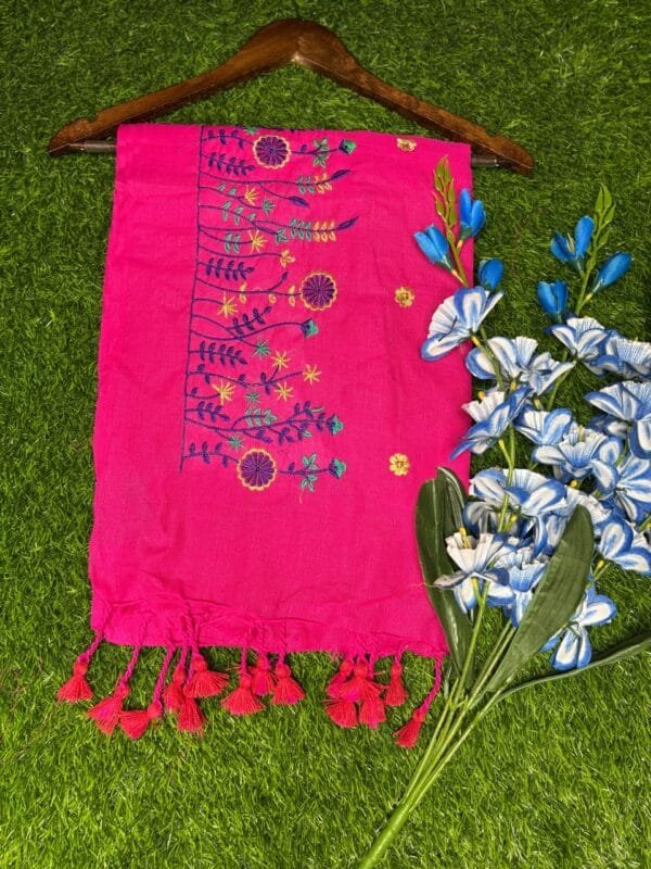 Image 2025-02-09 at 2.42.52 PM (8) Khadi Saree – Embroidered Elegance pink saree