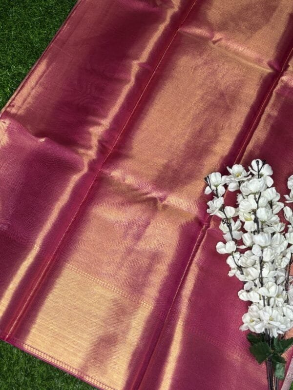 Image 2025-03-22 at 21.18.53 (2) Jyothika Mam-Inspired Banarasi Tissue Saree pink showing body part