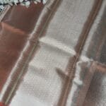 Banaras Tissue Saree with Zari Border – Timeless Elegance,showing pallu