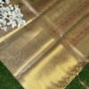 Gold Kota Saree with All-Over Digital Print & Big Border showing pallu
