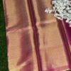 Jyothika Mam-Inspired Banarasi Tissue Saree dark pink showing body part