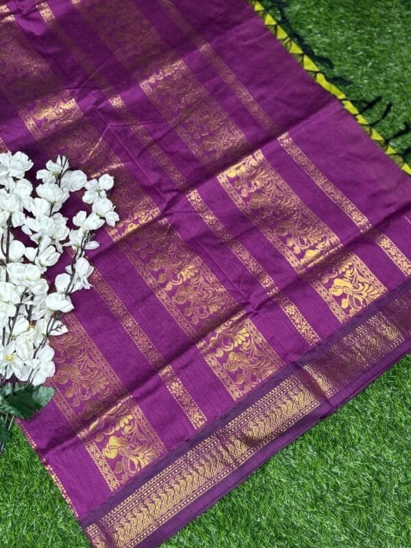 Kalyani Cotton Saree with Gadwal Border with pallu