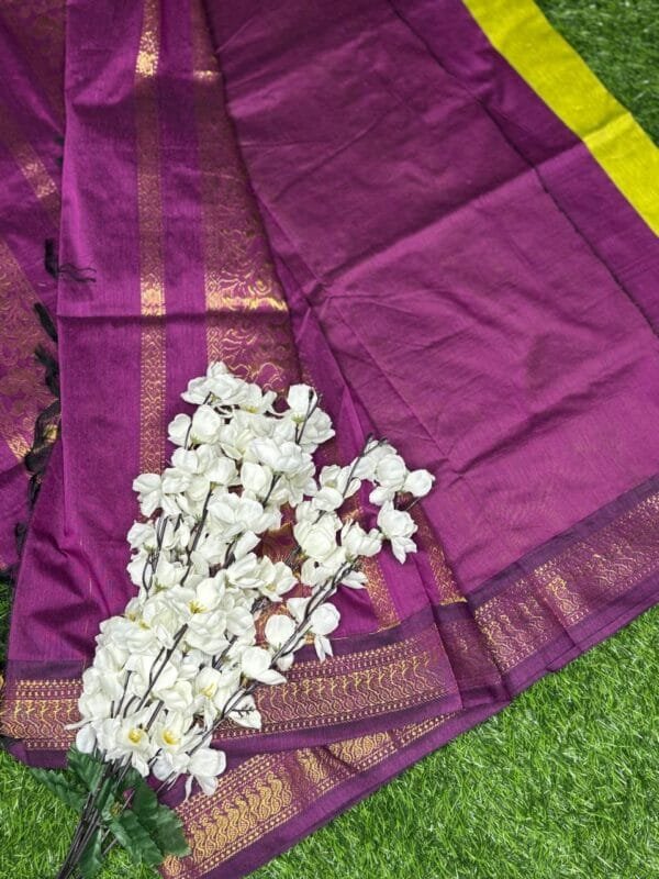 Image 2025-04-23 at 11.44.09 Kalyani Cotton Saree with Gadwal Border & Running Blouse